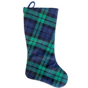 Providence Blue Plaid Wool
Stocking, 20"